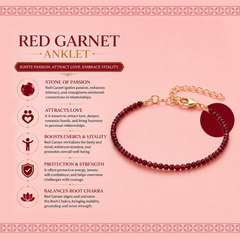 Natural Garnet Anklet – Love, Confidence & Positive Energy