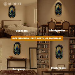 Royal Peacock Wealth Pyrite Frame – Prosperity, Fortune & Positive Energy | Rudhvi