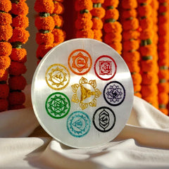 Rudhvi Selenite Crystal Plate for Spiritual Cleansing.