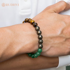 Model wearing Rudhvi Money Magnet Bracelet for abundance and prosperity-Rudhvi
