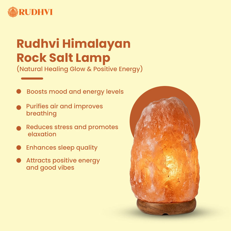 Rudhvi Himalayan Rock Salt Lamp – Natural Glow & Positive Energy Lamp