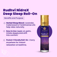 Rudhvi NidraX Deep Sleep Roll-On (8ml) | Instant Relax Sleep Oil