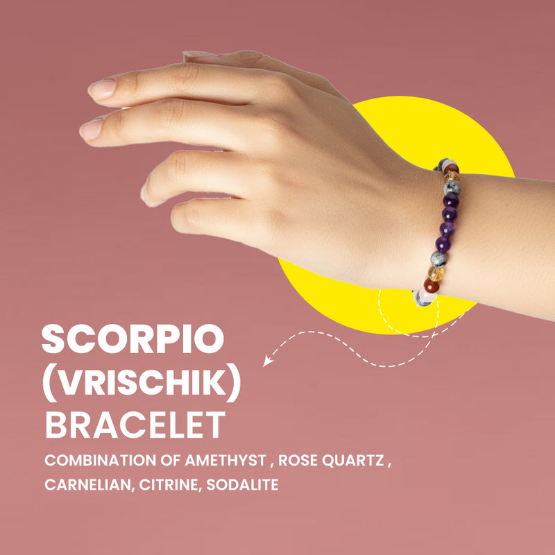 Scorpio (Vrischik) Zodiac Bracelet –  Confidence & Emotional Balance | Rudhvi™