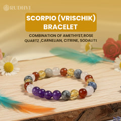 Scorpio (Vrischik) Zodiac Bracelet –  Confidence & Emotional Balance | Rudhvi™