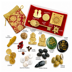Lakshmi Ganesh Kuber Wealth Kit | Laxmi Kuber Puja Kit for Wealth, Prosperity & Vastu