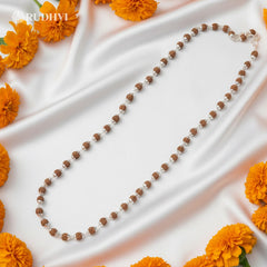 Silver Plated Rudraksha Mala – Spiritual Protection & Emotional Balance | Rudhvi