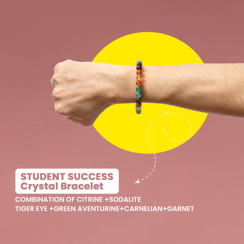 Student Success Crystal Bracelet | Study, Focus, Memory, Exam Success & Career Growth
