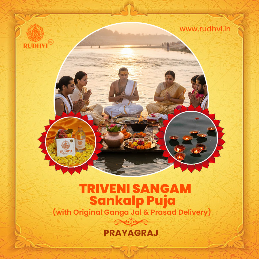 Triveni Sangam Sankalp Puja with Ganga Jal & Prasad Delivery – Prayagraj