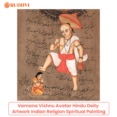 Vamana Vishnu Avatar Handmade Hindu Deity Art – Humility, Balance & Divine Justice