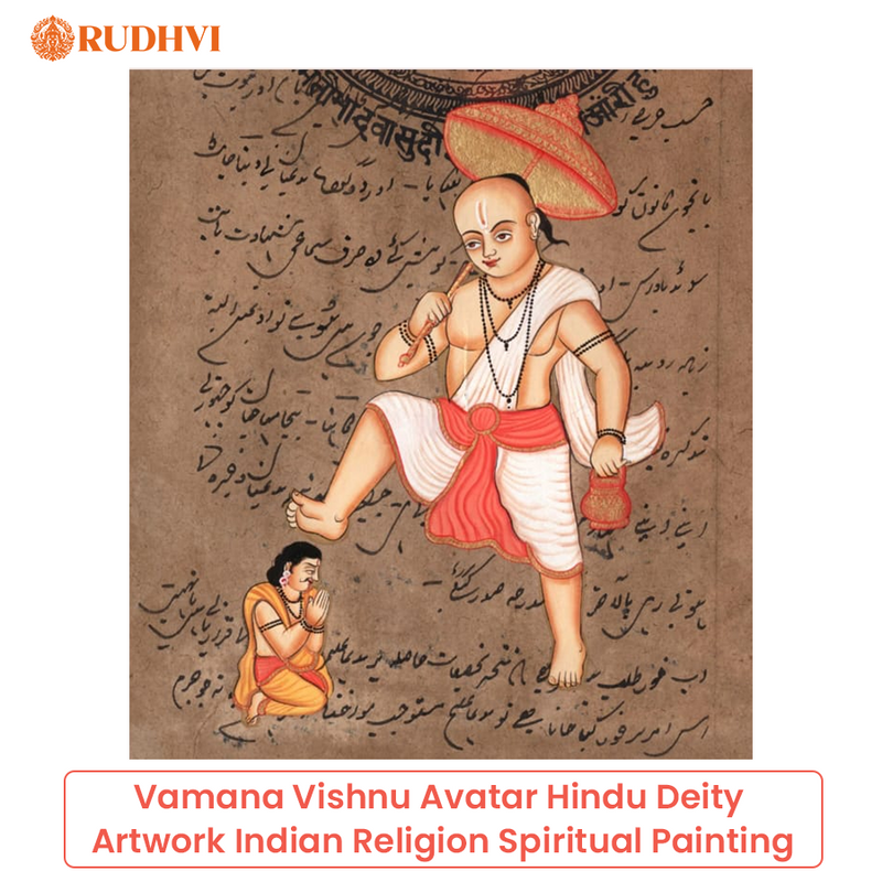 Vamana Vishnu Avatar Handmade Hindu Deity Art – Humility, Balance & Divine Justice