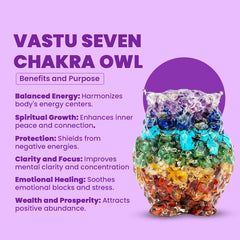 Vastu Seven Chakra Owl – Energy Healing, Protection & Prosperity Owl for Home & Office