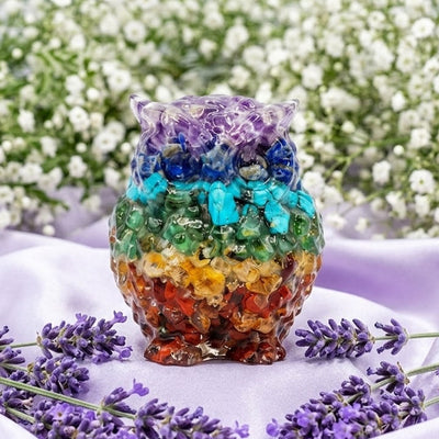 Vastu Seven Chakra Owl – Energy Healing, Protection & Prosperity Owl for Home & Office