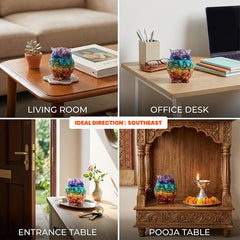 Vastu Seven Chakra Owl – Energy Healing, Protection & Prosperity Owl for Home & Office