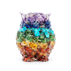 Vastu Seven Chakra Owl – Energy Healing, Protection & Prosperity Owl for Home & Office