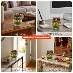Vastu Dhan Yog Owl – Wealth Attraction & Prosperity Crystal Owl for Home & Office