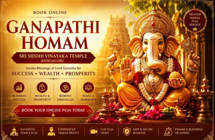 Online Ganapathi Homam | Sri Siddhi Vinayaka Temple Bangalore