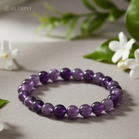 Rudhvi Amethyst Crystal Bracelet – natural healing crystal for peace, positivity and balance
