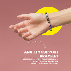 Anxiety bracelet worn on hand for stress relief and grounding-Rudhvi
