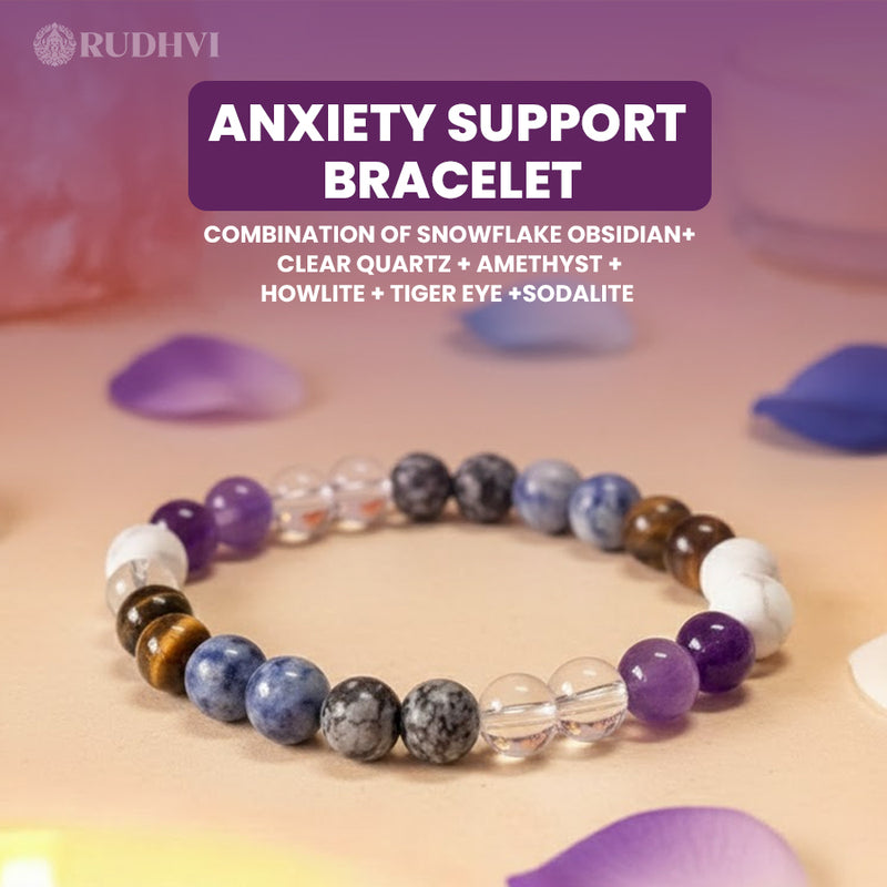 Healing crystal bracelet for anxiety relief and mental peace-Rudhvi