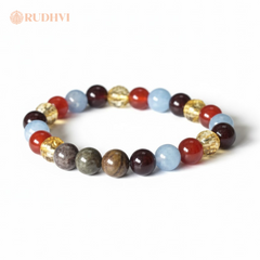 Aries (Mesh Rashi) Zodiac Bracelet – Bloodstone, Citrine, Garnet | Rudhvi™