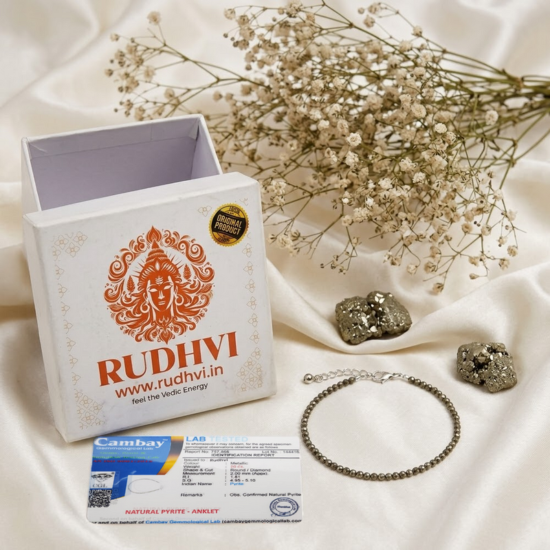 Pyrite Anklet for Money, Wealth & Protection  | Rudhvi™