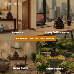 Pyrite Dust Laughing Buddha – Wealth, Happiness & Good Luck Idol | Rudhvi