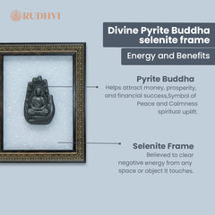Pyrite Buddha on Selenite Frame | Rudhvi