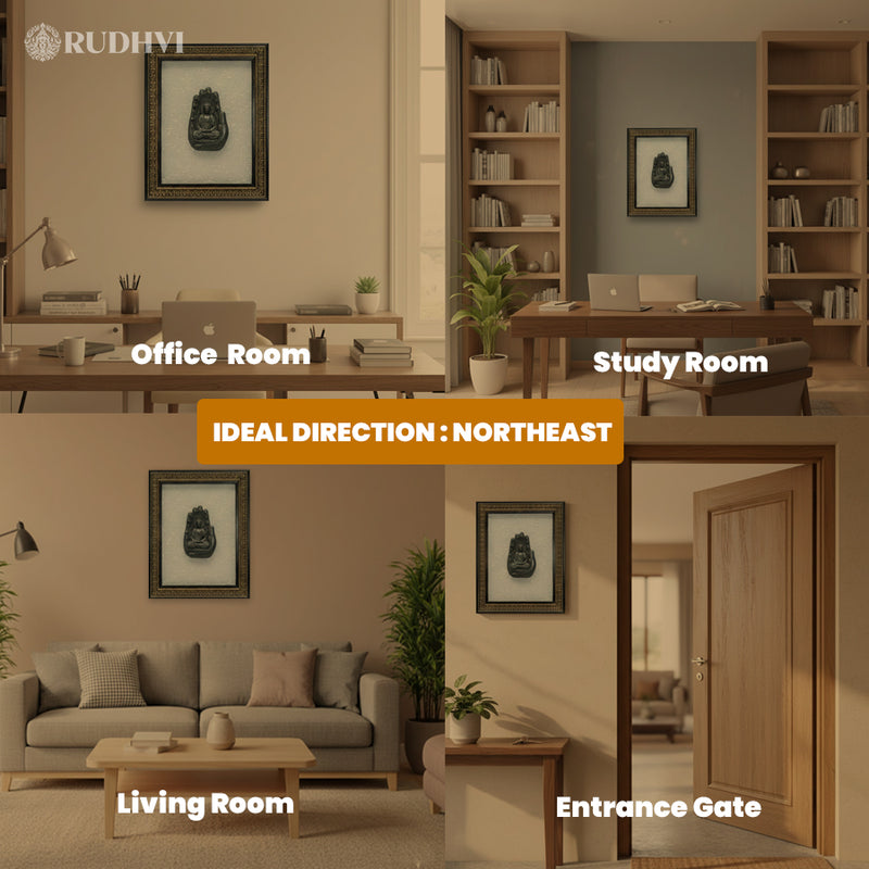 Pyrite Buddha on Selenite Frame | Rudhvi