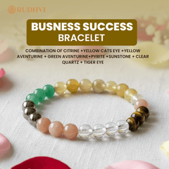 Healing bracelet with Citrine, Tiger Eye & Pyrite – attract opportunities-Rudhvi