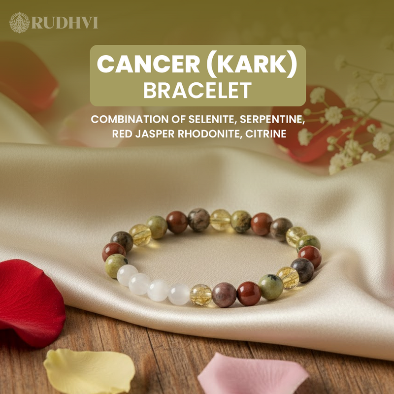 Cancer (Kark) Zodiac Bracelet – Emotional Balance, Intuition & Healing | Rudhvi