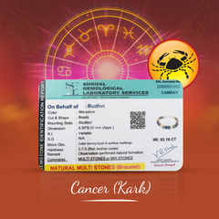 Cancer (Kark) Zodiac Bracelet – Emotional Balance, Intuition & Healing | Rudhvi