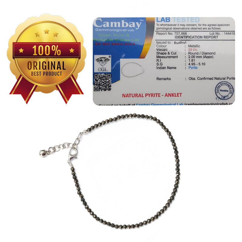 Pyrite Anklet for Money, Wealth & Protection  | Rudhvi™