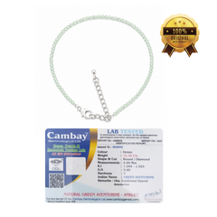 Natural Green Aventurine Crystal Anklet – Adjustable Luck & Prosperity Anklet