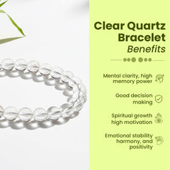 Clear Quartz  bracelet for energy amplification and inner peace.