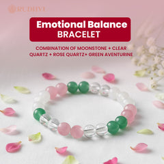 Green Aventurine and Clear Quartz combination bracelet for calmness
