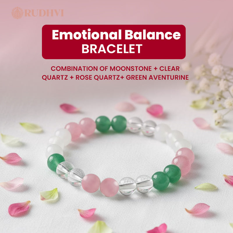 Green Aventurine and Clear Quartz combination bracelet for calmness
