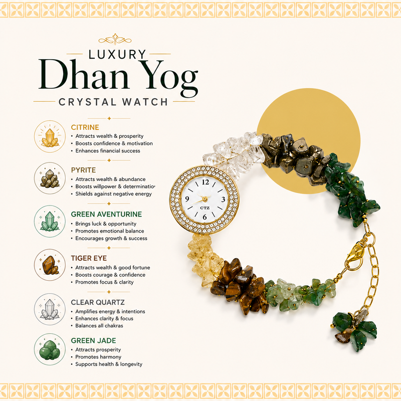 Luxury Dhan Yog Crystal Watch | Rudhvi