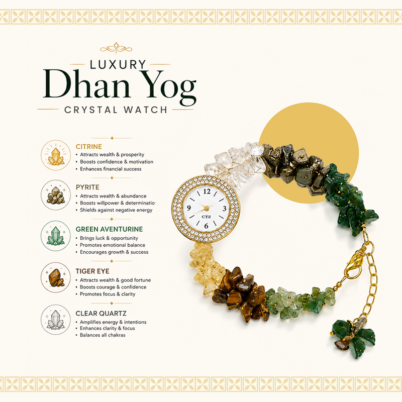 Luxury Dhan Yog Crystal Watch | Rudhvi