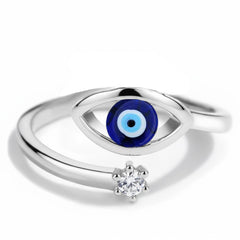 Evil Eye Adjustable Ring – Protection, Positivity & Stylish Daily Wear | Rudhvi