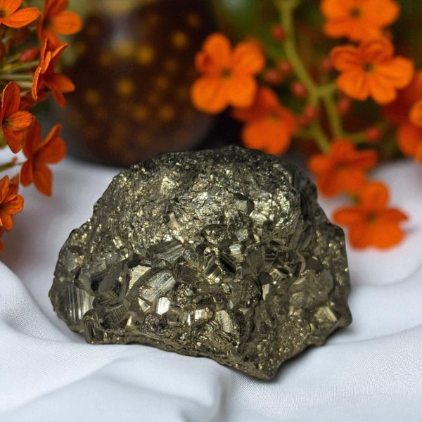 Natural Golden Pyrite Stone for Wealth and Prosperity – Rudhvi