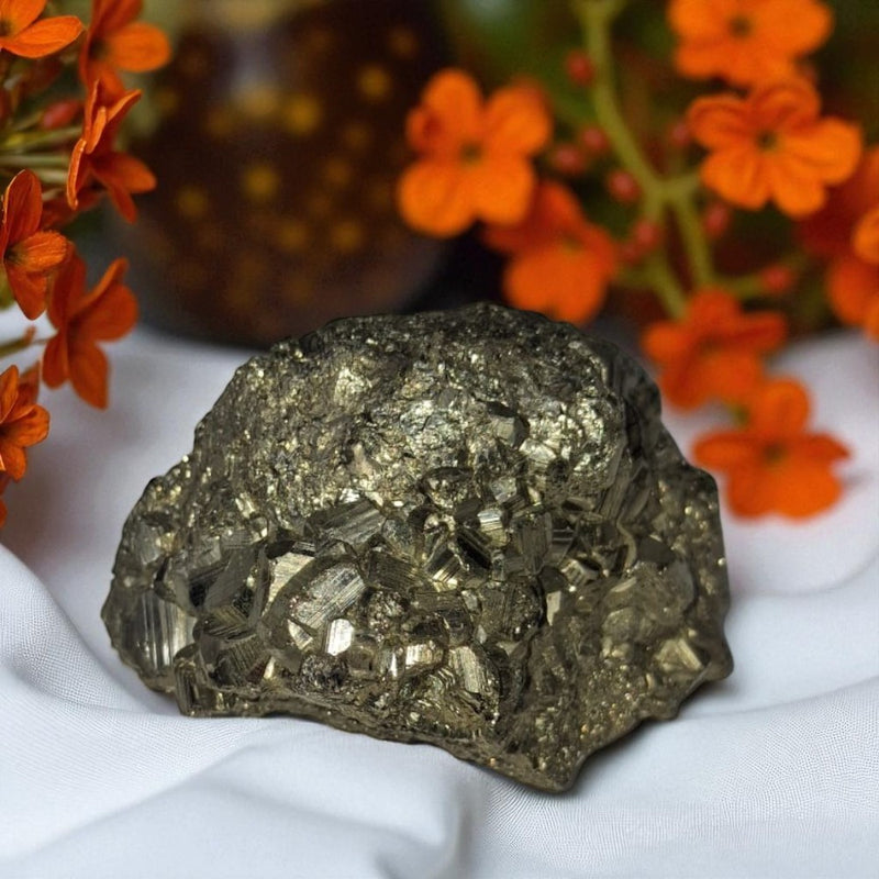 Natural Golden Pyrite Stone for Wealth and Prosperity – Rudhvi