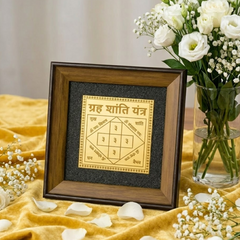 Grah Shanti Yantra with Black Tourmaline crystal frame for protection, vastu harmony and positive energy