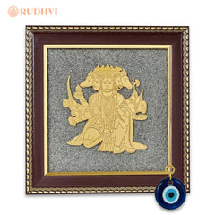 Hanuman protection frame with evil eye nazar guard-Rudhvi