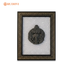 Pyrite Panchamukhi Hanuman on Selenite Frame | Rudhvi