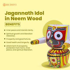 Neem wood Jagannath idol for peace prosperity and spiritual growth