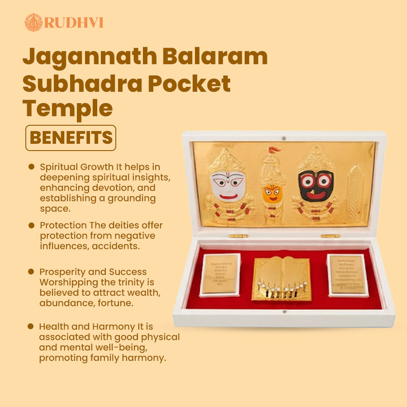 Jagannath Balaram Subhadra Pocket Temple | Portable Divine Protection Box