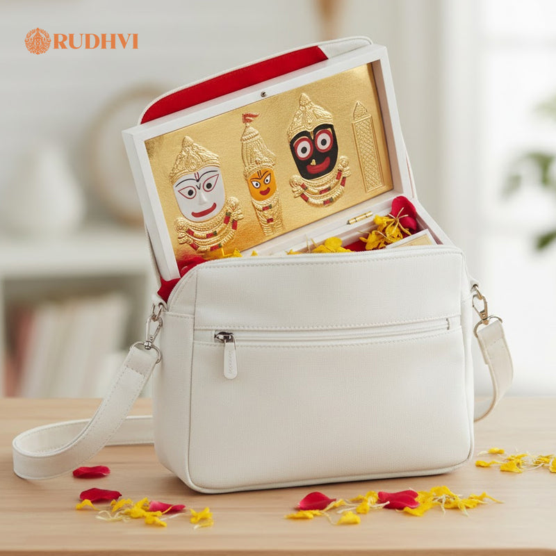 Jagannath Balaram Subhadra Pocket Temple | Portable Divine Protection Box