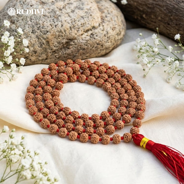 Rudraksha Jap Mala 108 Beads for Meditation, Peace & Spiritual Growth