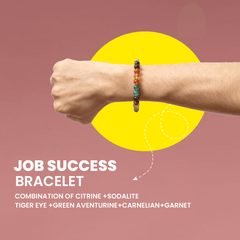 Model wearing Rudhvi Job Success Bracelet – confidence and professional energy