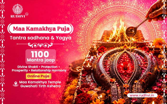 Maa Kamakhya Puja Online with Tantra Sadhana, 1100 Mantra Jaap and Yagya